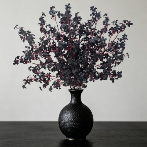 Guagb 12Pcs Black Flowers Artificial Halloween Flowers for Home Living Room Vases Indoor Party Fall Flower Arrangements Table Centerpieces Halloween Decor at Amazon