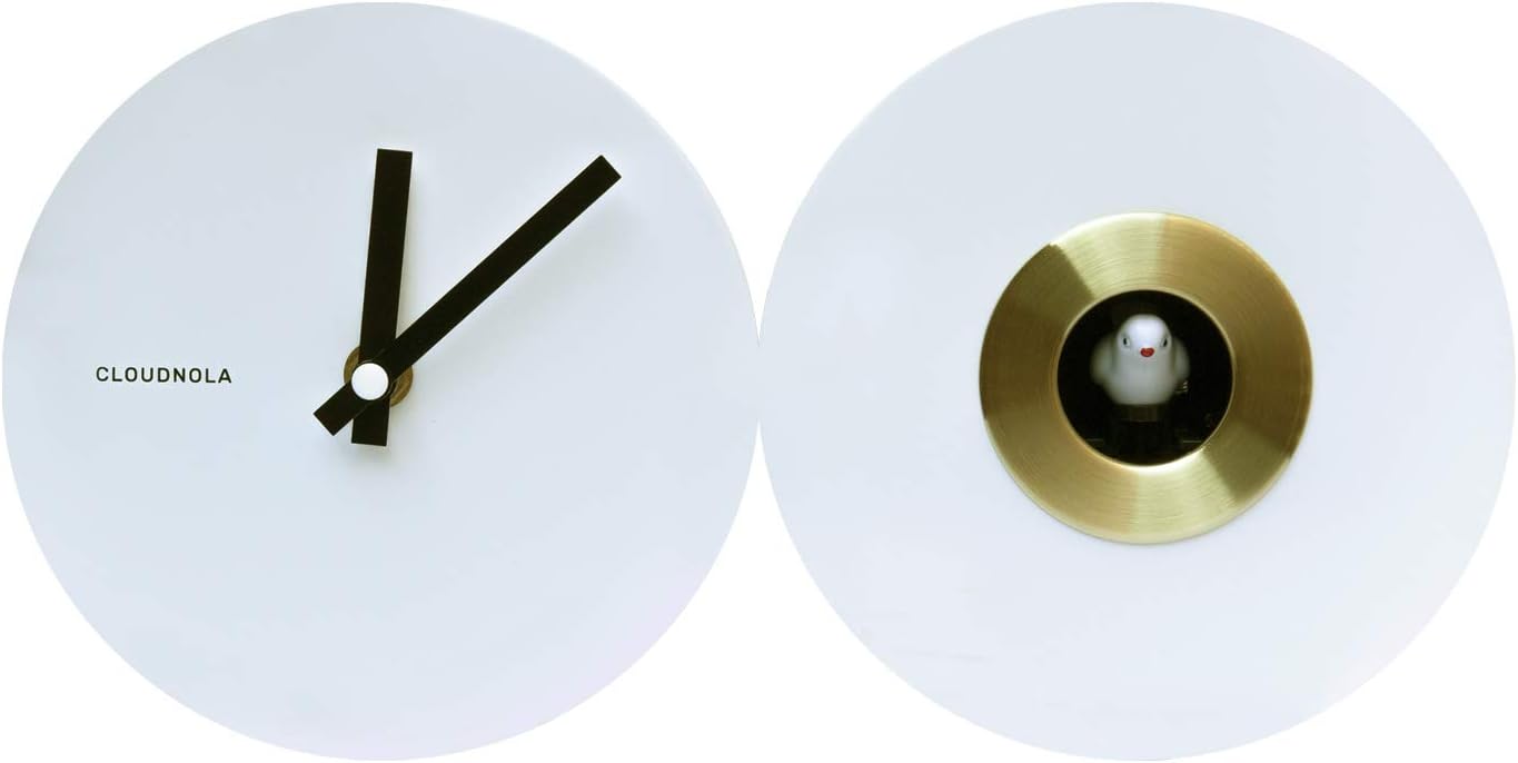 Cloudnola Cuckoo EPL White Wall/Mantel Clock With Cuckoo Bird that