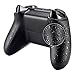 eXtremeRate Textured Black Back Panels, Comfortable Non-Slip Side Rails, 3D Splashing Handles, Game Improvement Replacement Parts for Microsoft Xbox One X & One S Controller