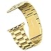 Compatible for Apple watch band 42mm 44mm Series 5, Upgraded Version Solid Stainless Steel Metal Apple Watch Strap Replacement iWatch bands 44mm Series 5 for Apple Watch Series 1/2/3/4/5(gold)