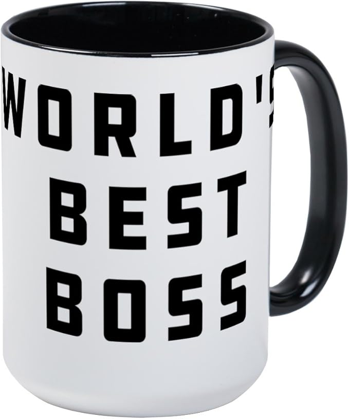 CafePress World's Best Boss Coffee Mug, Large 15 oz. White