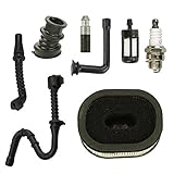 FitBest Air Filter, Fuel / Oil Line Filter, Impulse Line, Spark Plug, Intake Manifold Boot For Stihl 044 046 MS440 MS460 Chainsaw