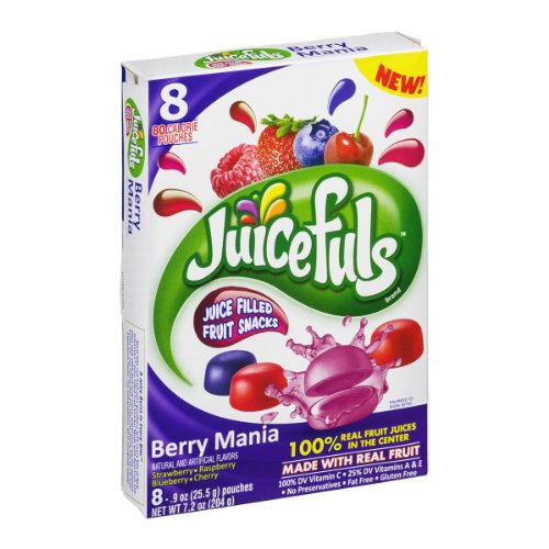 Juicefuls Juice Filled Fruit Snacks Berry Mania 8 CT