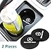 Wall Stickz Auto Sport 2.75 Inch Diameter Oval Tough Car Logo Vehicle Travel Auto Cup Holder Insert Coaster Can 2 Pcs Pack Fit Benz Accessories