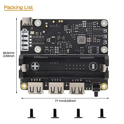 Geekworm Raspberry Pi Zero 2 W 18650 UPS Expansion Board X306 & USB HUB ...