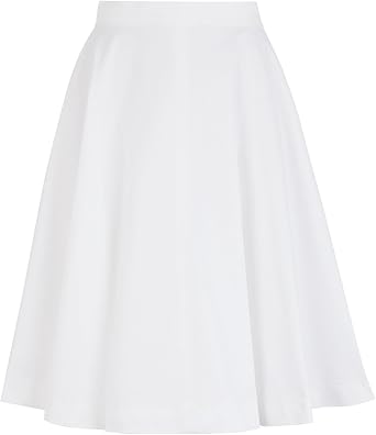 Monoprix Femme Jupe A Godet En Satin De Coton Femme Taille 42 Couleur Blanc Amazon Fr Vetements Et Accessoires