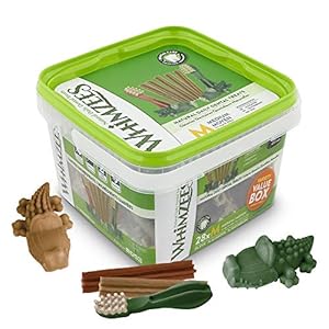 WHIMZEES By Wellness Variety Box, Mixed Shapes, Natural and Grain-Free Dog Chews, Dog Dental Sticks for Medium Breeds…