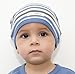 L'ovedbaby Unisex-Baby Newborn Organic Cute Cap, Slate Stripe, 3-6 Months