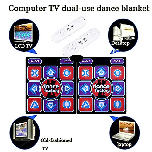 SODIAL Double Human Dance Blanket Pads Computer Tv Slimming Dancer Blanket Mat Pad with Two Handle