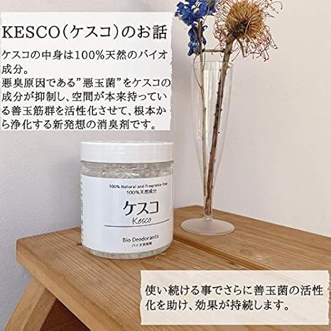 Amazon Kesco ケスコ バイオ消臭剤 ケスコビーズ 本体 380g 無香料 置き型 キッチン 靴 タバコ 部屋 トイレ 約3 5カ月 Kesco 置き型
