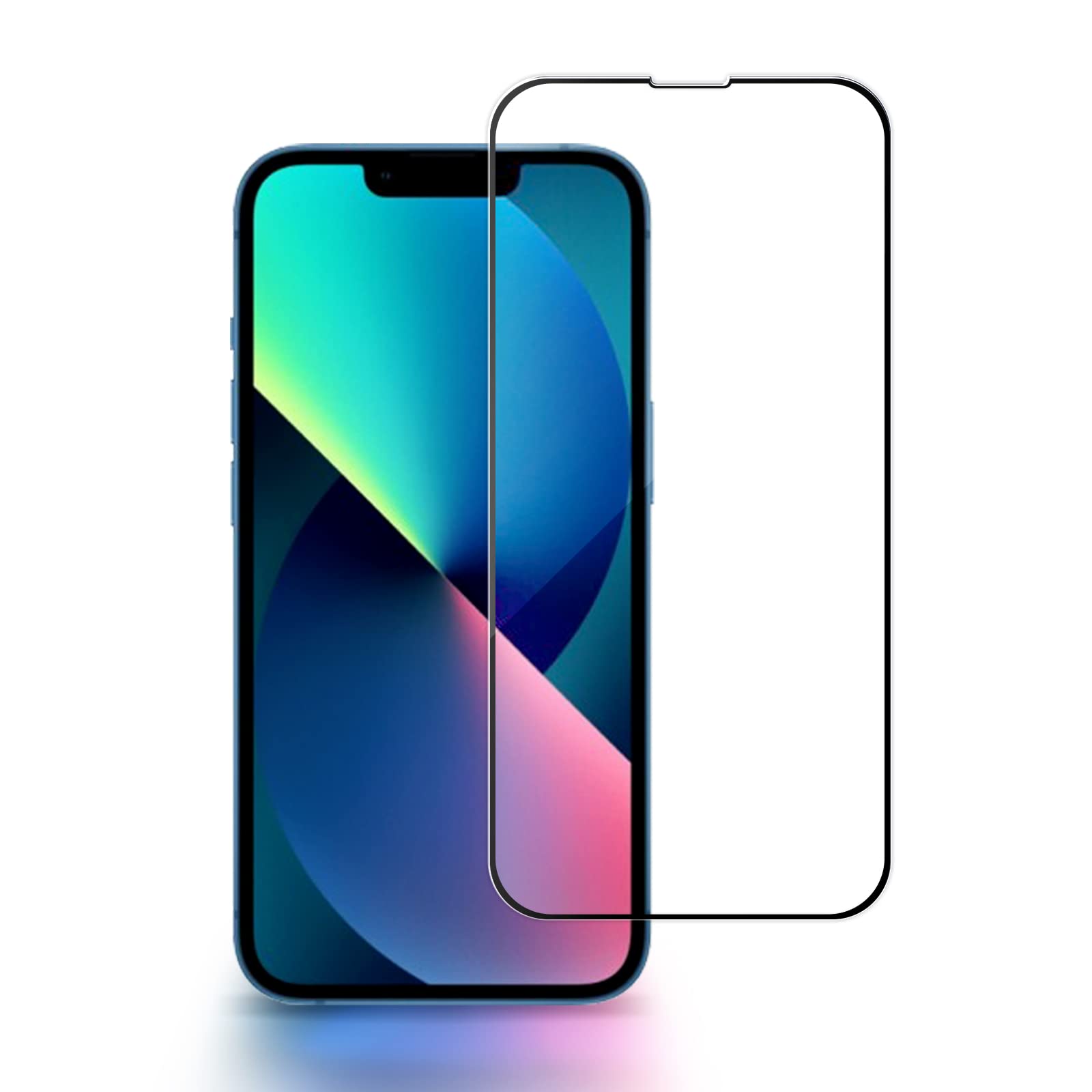 ROVLAK Screen Protector for Apple iPhone 13mini Tempered Glass Screen Protector Full Coverage Scratch-Proof Anti-Fingerprint Protective Film Protection for Apple iPhone 13mini,Black