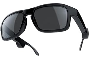 MORESEC Smart Glasses Bluetooth Audio Sunglasses, Voice Control ＆ Open Ear Style Smart Glasses Listen Music and Calls