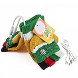USB Warm Gloves Oenbopo Women's PC Laptop USB Heated Half & Full Finger Winter Warm Hand Gloves Warmer Wool (GS52)