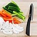 Ceramic Chef Knife, 6 inch Utility Kitchen Knife with Non-Slip Handle for Fruits, Vegetables and Meat - Sharp Blade, Eco Friendly, Black (6 inch)