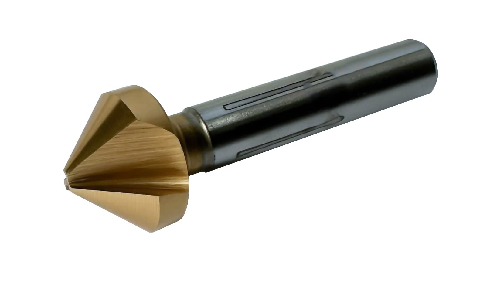 CNC QUALITÄT Countersink Diameter 6.3/8.3/10.4/12.4/16.5/20.5 mm HSS Countersink TiN Coating Universal Machining (20.5 mm Shaft 10 mm)