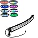 Nicoko 300w 52 Inch Curved Led Light Bar Off Road Lights Fog Lights Boat Lighting Headlight with RGB Halo 10 solid colors over 72 Flashing Modes wiring harness for Jeep Wrangler JK Bumper