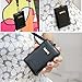 Indressme Cute Black 2-Sided Vertical Genuine Leather ID Badge Holder with Lanyard (Black)