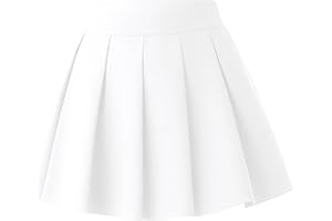 Zoushen Girls Pleated Skirt High Waist Athletic Tennis School Uniform Skirts 2-16 Years