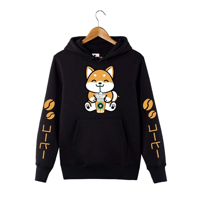 Shuouyl Coffee Frappe Shiba Inu Hoodie Sweatershirt Harajuku