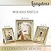 Langdon House 5x7 Picture Frames (Gold, 6 Pack), Contemporary Glam Photo Frames 5 x 7, Wall Mount or Table Top, Celebration Collection