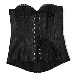 Blidece Women Tapestry Steel Lace Boned Corset
