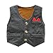kydely Kanodan Baby Boy Waistcoat Gentleman Suit Long Sleeve 3 Pieces Wedding Outfits (Grey, 12-18Months)