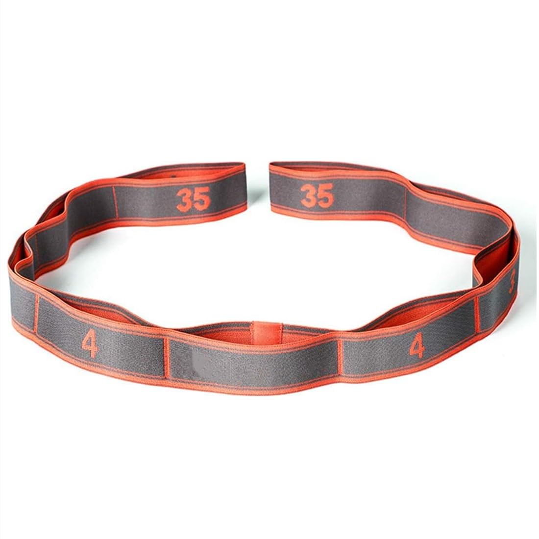 Stretch Strap With Multi Loops Yoga Exercise Trainer Bands latin band (Red)