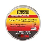 3M Scotch Super 33+ Vinyl Electrical Tape, .75-Inch by 66-Feet, 4-PACK