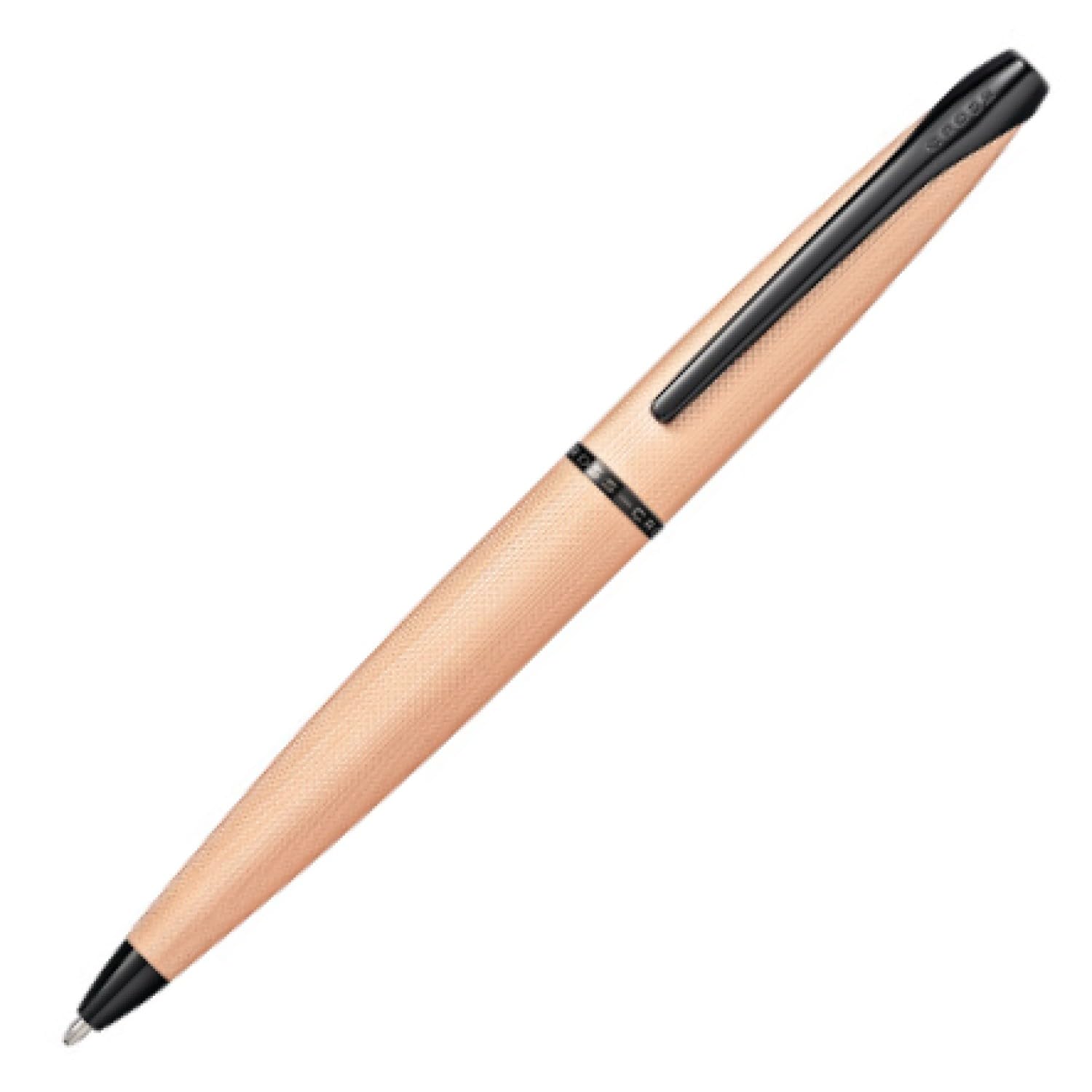 Cross ATX Refillable Ballpoint Pen Presented in a Luxury Gift Box - Medium Point, Black Ink, Sandblasted Rose Gold