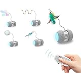 [Upgraded Version] PetDroid Boltz Robotic Cat Toy Interactive,Attached with Feathers/Birds/Mouse Toys for Cats/Kitten,Large C