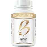 Weight Gainer B-12 Chewable Absorbs Faster Than Weight Gain Pills for Fast Massive Weight Gain in Men and Women While Opening Your Appetite More Than Protein