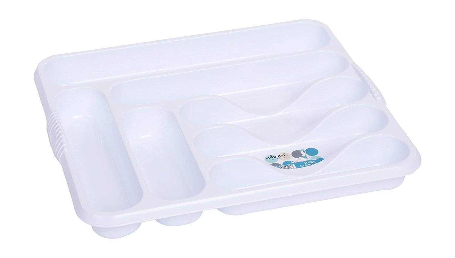 Wham Ice White High Grade 7 Compartment Plastic Cutlery Tray