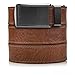 SlideBelts Top Grain Leather Ratchet Belt (Walnut with Gunmetal Buckle, Up to 48