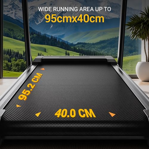 Folding Treadmill with 16% Incline, 4-in-1 Foldable Treadmill 12KM/H for Home, 3HP Running Jogging Machine, 180KG Capacity Quiet Electric Machine for Office Gym, 3 Screen LED Display & 12 Programs