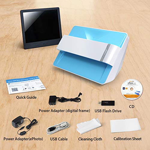 Plustek Photo Digital Kits - CCD Photo Scanner with Feeder + 8" Digital Photo Frame (1024x768) + 32G USB Drive - Total Personal Photo Digitization Solution