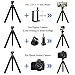 Phone Tripod, Flexible Cell Phone Selfie Stick Tripod Stand Camera Tripod Holder Mount and Universal Clip for Phone, DSLR Sports Camera