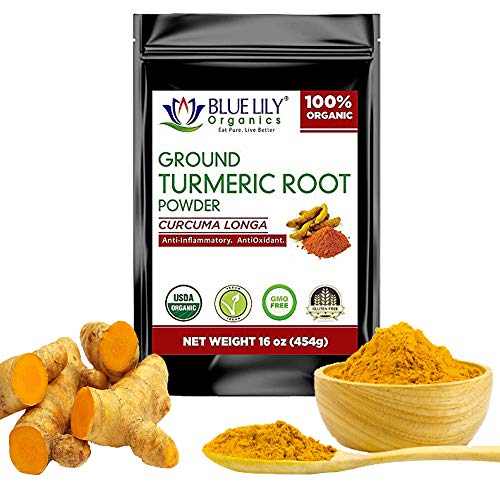Blue Lily Organics Ground Turmeric Root (Curcumin) Powder Herbal
