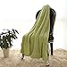 Simple&Opulence Flannel Fleece Velvet Plush Throw Blanket, 50x60 Inch, Lightweight Winter Warm Ultra Soft All Season Comfy for Bed/Couch/Sofa-Green