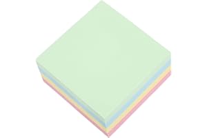 TIDTALEO 400-Sheet Tearable Square Notepad with 4-Color Blank Pages, Office and School Writing Pad for