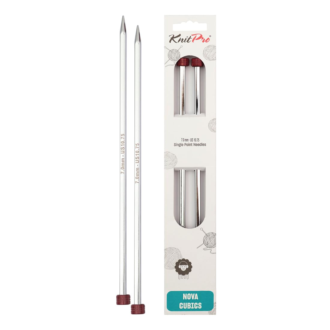 KnitPro Nova Cubics Single Pointed Needles 14" (35cm) | 7.00mm