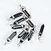 Asingeloo Wholesale 10PCS Black Onyx Pendants Hexagonal Bullet Stone Pendants Crystal Healing Point Reiki Charms Bulk for Jewelry Making Necklace Pendant