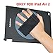 Cover for iPad Air 2 ONLY with Adjustable Hand Strap (Black), NOT suitable for other models