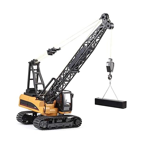 LKNJLL RC-Cars for Kinder, Fernbedienung Bagger Spielzeug Groß, Ingenieurwesen Fahrzeug Tower Crane Fernbedienung… – Bild 4