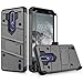 ZIZO Bolt Series Nokia 3.1 Plus Case Military Grade Drop Tested with Full Glass Screen Protector Holster and Kickstand MetalGray Black