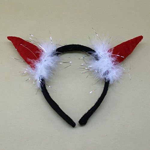 Cute Animal Ears Headband Kids Party Monkey Mouse Spotted Dog Giraffe a Lot A390 (5PCS-5#COW HOM)