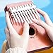 10 Keys Kalimba, Mugig Thumb Piano with Tuning kit Hammer, Cloth Bag and Study Instruction, Perect for Beginner or Children, Easy to Play, Perfect Gift - Carbon Steel/Mahogany