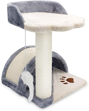 Amazon 猫タワー キャットタワー 人気 猫ベッド 室内用 両用 スクラッチャ両用 可愛い おもちゃ付き ポンポン付き 猫掴み板 猫ハウス 爪とぎ タワー ストレス解消 猫用 ガリガリ スクラッチャー ペットベッド ハンモックベッド 麻紐 太い 支柱 ポール 麻縄巻き 匂いなし