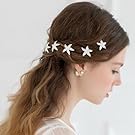 Sunshinesmile 6pcs Wedding Bridal Silver Crystal Rhinestone Starfish Hair Pins Clip Bridesmaid