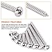 Rustark 150Pcs M5 304 Stainless Steel Round Pan Head Phillips Cross Screws Drive Self-Drilling Screws Assortment Kit
