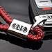 US85 For Audi Logo Emblem Key Chain Key Ring Metal Alloy BV Style Calf Leather Gift Decoration Accessories (Red)